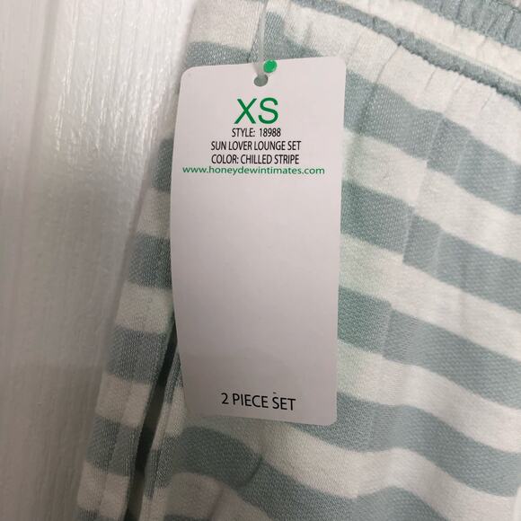 Honeydew Intimates Womens Sun Lover‎ Lounge Set XS Chilled Stripes French Terry - Picture 14 of 15